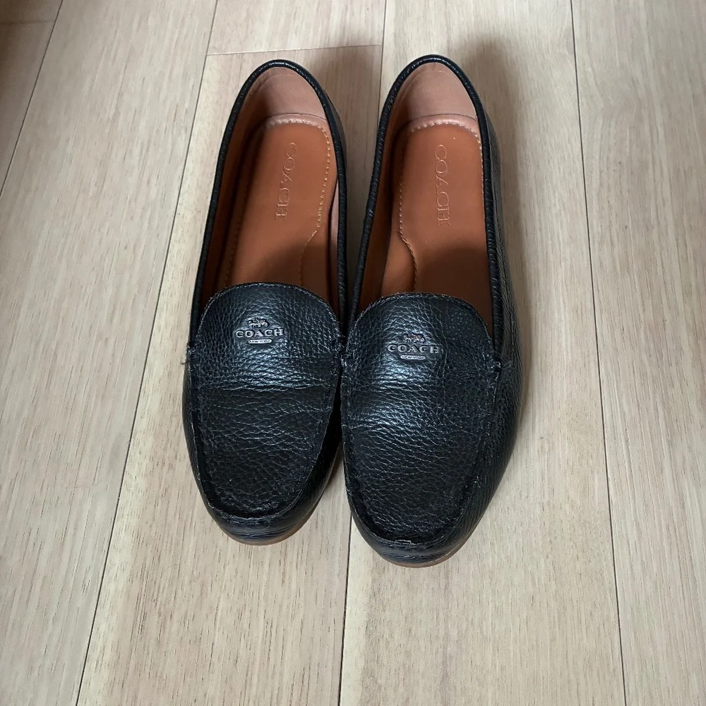Coach Black Leather Driving Moccasin Loafer - Picture 2 of 6